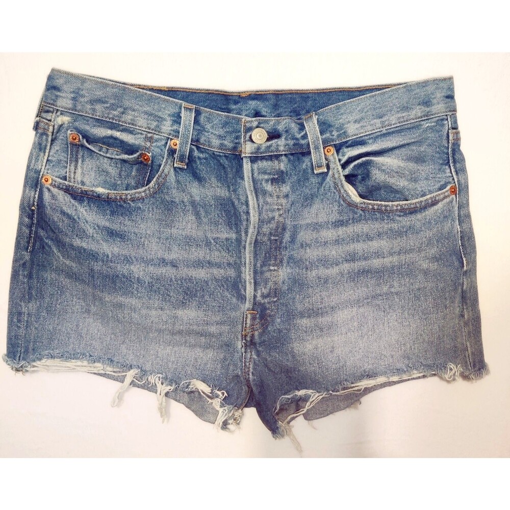 Levis 501 Shorts Men's Daisy Dukes W32 Button Up Distressed